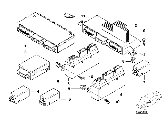 2000 BMW 528i Body Control Units And Modules Diagram 1