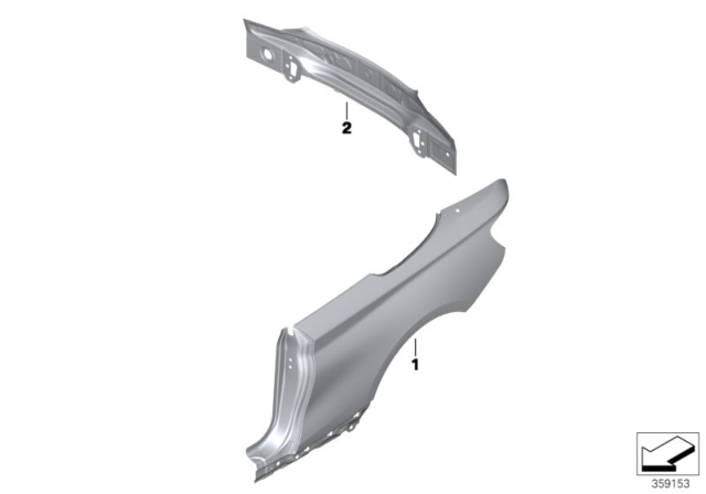 2019 BMW 230i Side Panel / Tail Trim Diagram