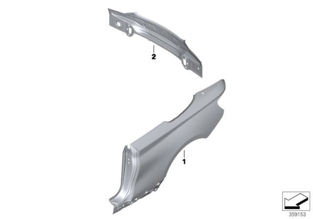 2019 BMW 230i xDrive Right Rear Side Panel Diagram for 41007372150