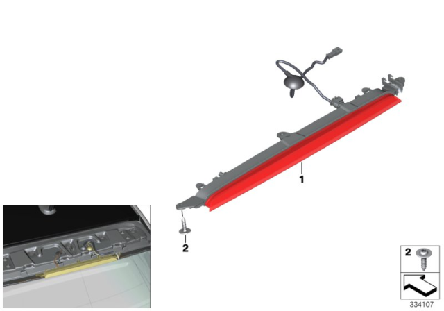 2016 BMW i3 Third Stoplamp Diagram for 63257304040