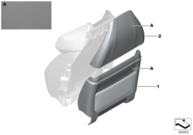 REAR SECTION, COMFORT SEAT Diagram for 52107992283