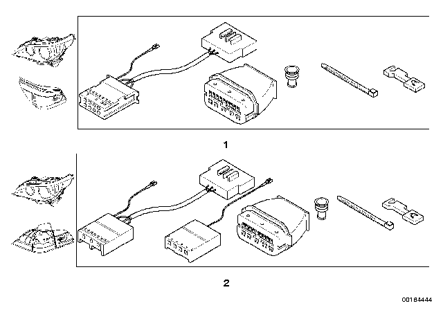 2005 BMW 545i Electrical Kit, Facelift Lights Diagram