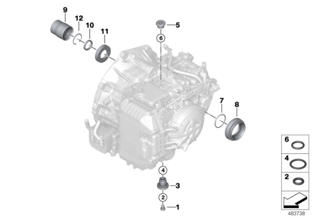 2020 BMW X1 O-RING Diagram for 24278699922
