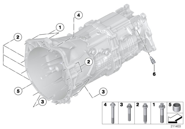 2013 BMW 335i xDrive Transmission Mounting Diagram