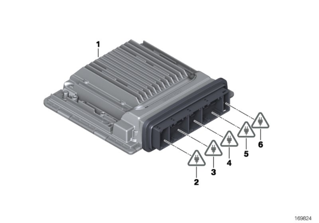 2011 BMW 740i Engine Control Module Diagram for 12147613170