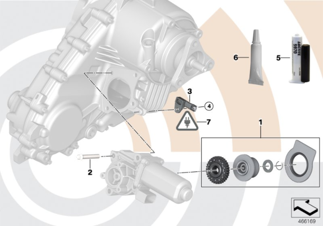 2007 BMW X5 Repair Kit Servomotor Diagram