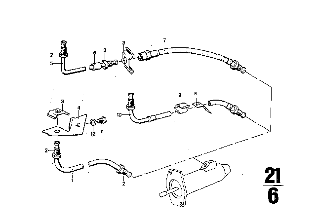 1975 BMW 3.0Si Hose Line Diagram