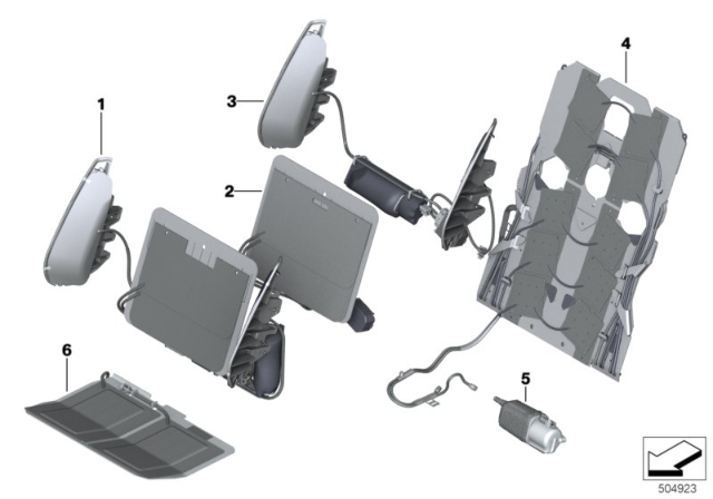 2020 BMW X5 Lumbar Support Pad With Pump Diagram for 52107473983