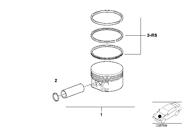 2009 BMW M3 Crankshaft - Pistons Diagram