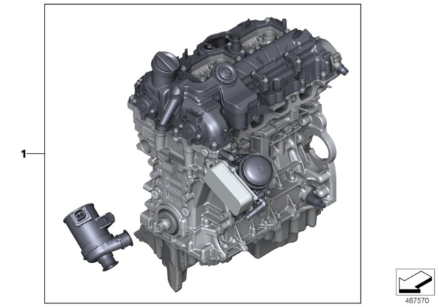 2016 BMW 328i xDrive Short Engine Diagram