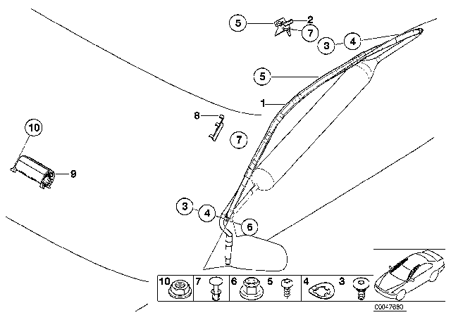 2004 BMW 325i Air Bag Diagram