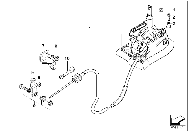 2001 BMW Z3 Automatic Transmission Steptronic Shift Parts Diagram