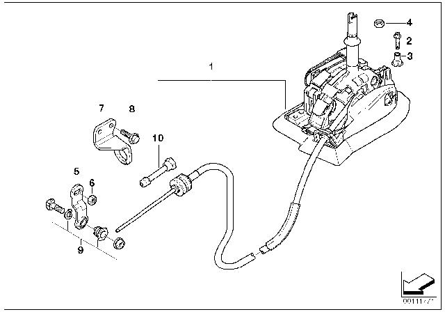 2002 BMW Z3 Gear Shift Diagram for 25167503205