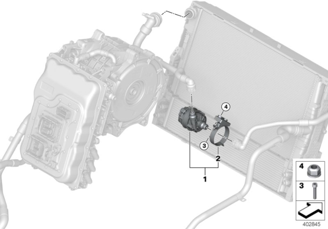 2016 BMW i8 Cooling System - Coolant Pump Diagram