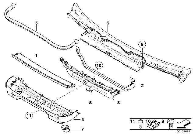 2009 BMW X3 Microfilter / Activated Carbon Container Diagram