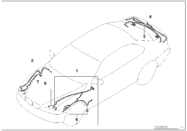 2001 BMW 525i Repair Cable Main Cable Harness Diagram