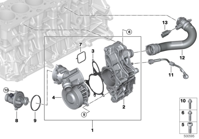 2020 BMW X3 M COOLANT HOSE Diagram for 11538054852