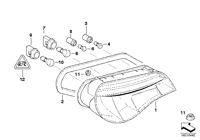 2006 BMW Z4 M Tail Light, Right Diagram for 63217162730