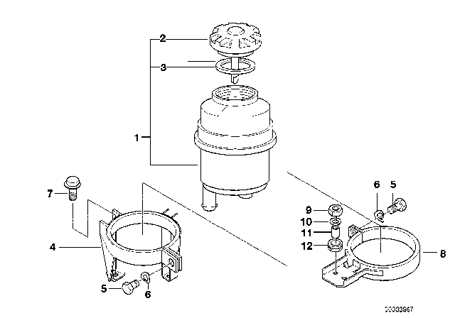 1994 BMW 318is Oil Carrier / Single Parts Diagram