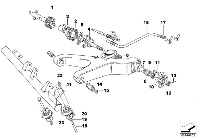 1963 BMW 700 Rear Axle With Suspension Diagram