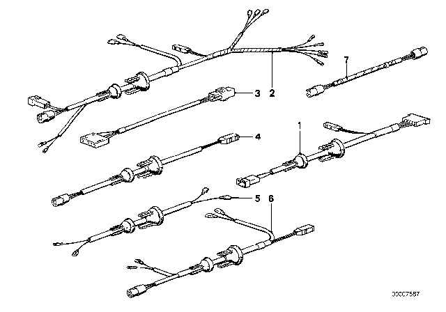 1977 BMW 630CSi Wiring Connection To Additional Mirror Diagram for 61121361819