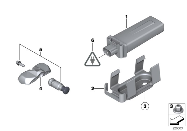 2009 BMW Z4 Tire Pressure Control (RDC) - Control Unit Diagram 2