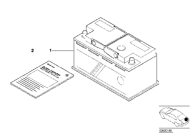 2004 BMW 325i Battery Diagram 1