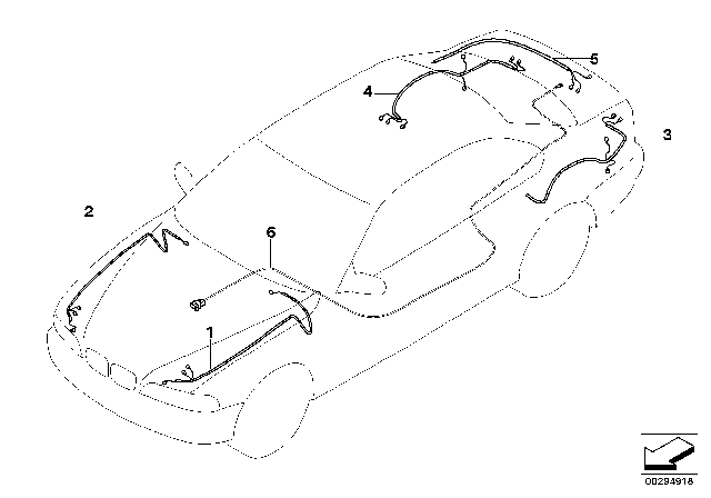 2008 BMW M5 Front Left Repair Wiring Set Diagram for 61119117618