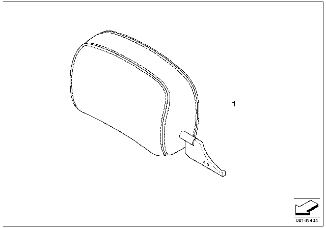 2007 BMW M6 Individual Leather Head Restraint, Front Diagram 1