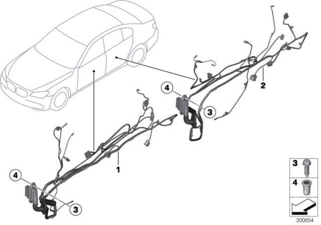 2012 BMW 650i Door Cable Harness Diagram