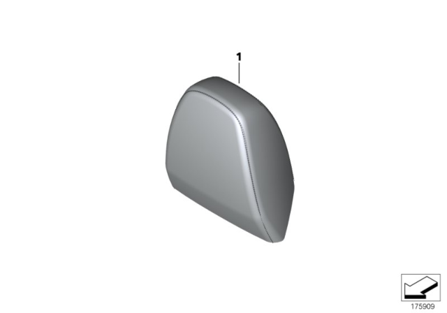 2015 BMW Z4 Headrest Leather Diagram for 52107383240