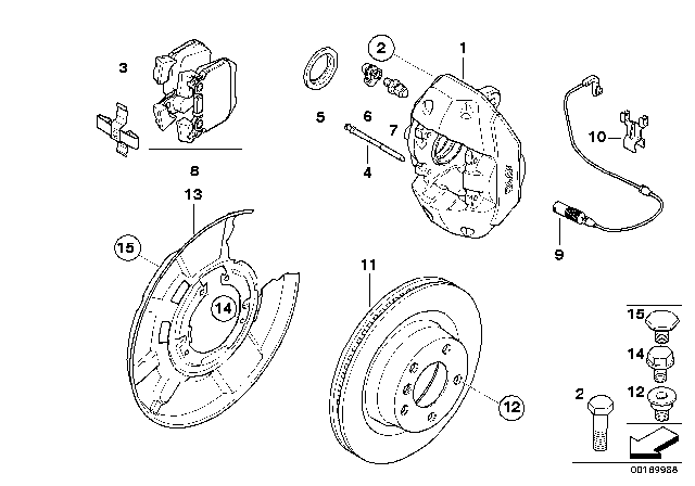 2010 BMW 328i BMW Performance Rear Wheel Brake Diagram