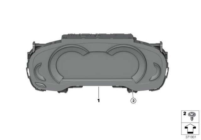 2019 BMW 750i Instrument Cluster Diagram for 62109398048