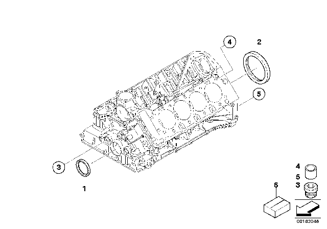 2008 BMW M3 Gasket Set Engine Block Asbesto Free Diagram for 11110429839