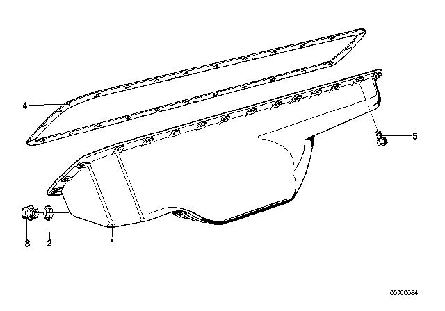 1980 BMW 528i Oil Pan / Oil Level Indicator Diagram