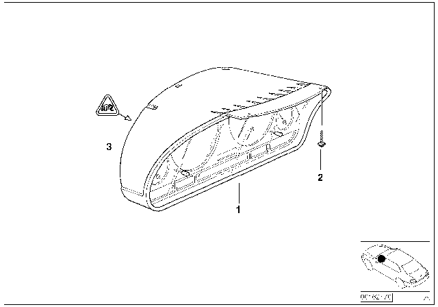 2004 BMW 330Ci Instrument Cluster Speedometer Diagram for 62116985680