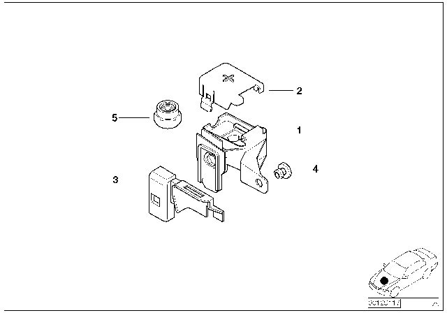 2004 BMW 325Ci B+ Terminal Point, Engine Compartment Diagram