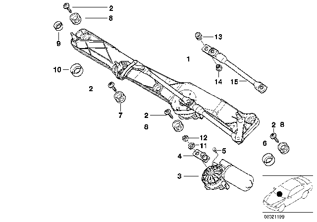 2002 BMW M5 Upper Damper Ring Diagram for 61618166974