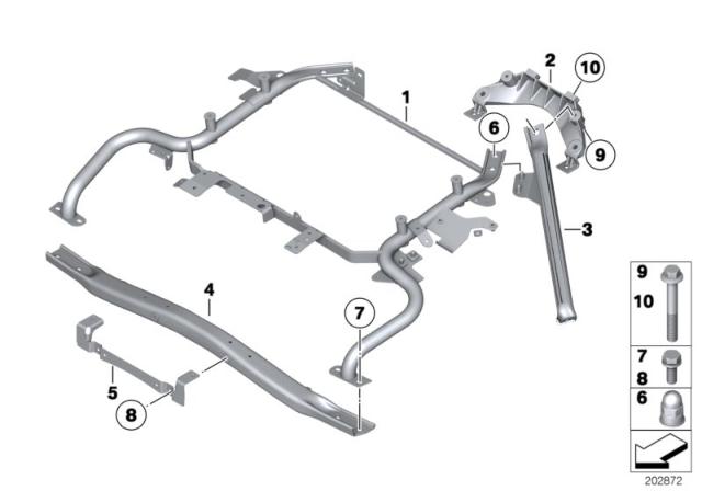 2011 BMW X6 Front Body Parts Diagram