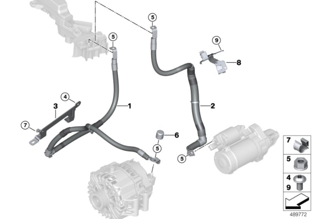 2020 BMW M850i xDrive GENERATOR CABLE Diagram for 12427934424