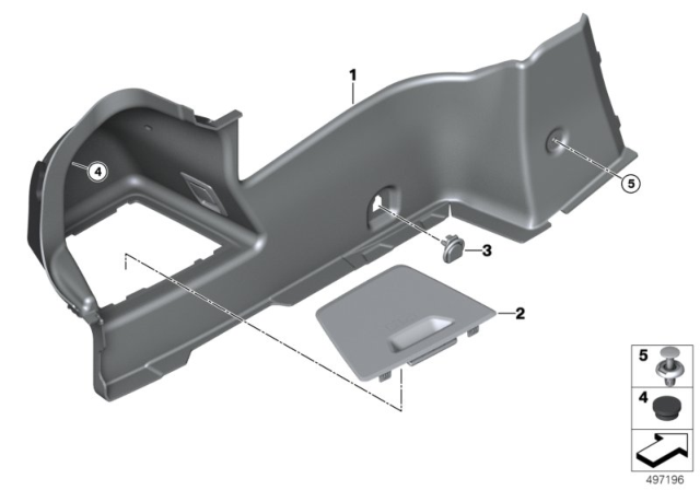 2020 BMW 840i Trunk Trim Panel Diagram 2