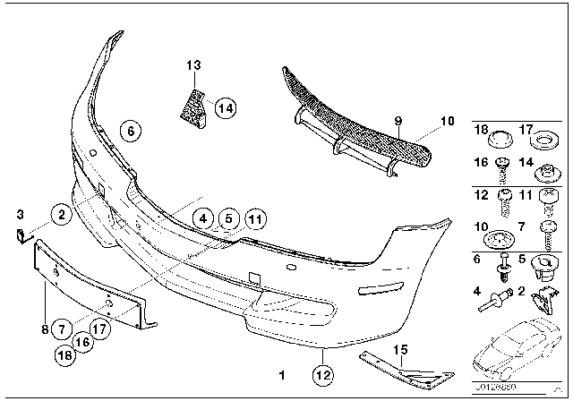 2002 BMW Z3 M M Trim Panel, Front Diagram