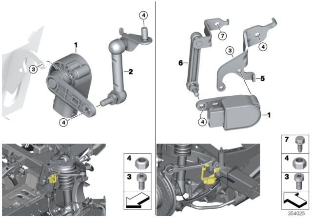 2017 BMW i8 Headlight Vertical Aim Control Sensor Diagram