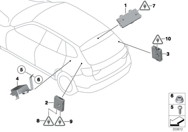 2014 BMW X1 Suppression Filter Diagram for 65209181455
