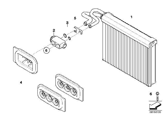 2012 BMW X5 Evaporator / Expansion Valve Diagram