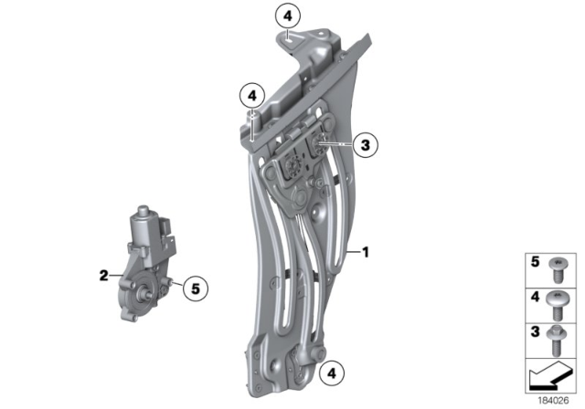 2016 BMW Z4 Rear Right Window Regulator Diagram for 51377198308