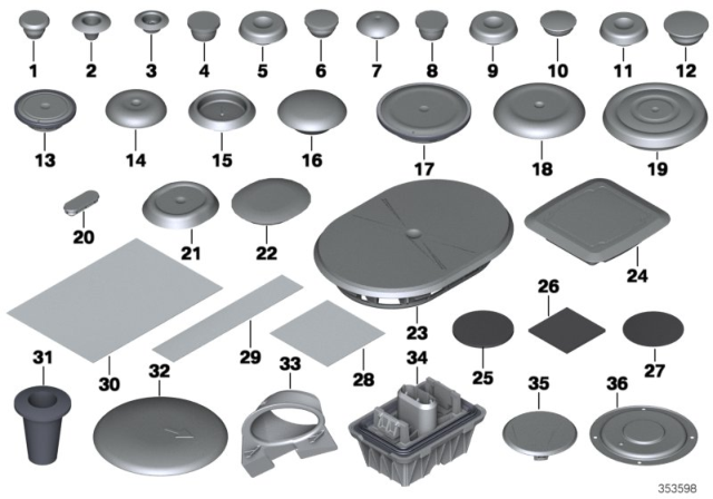 2010 BMW 128i Sealing Cap/Plug Diagram