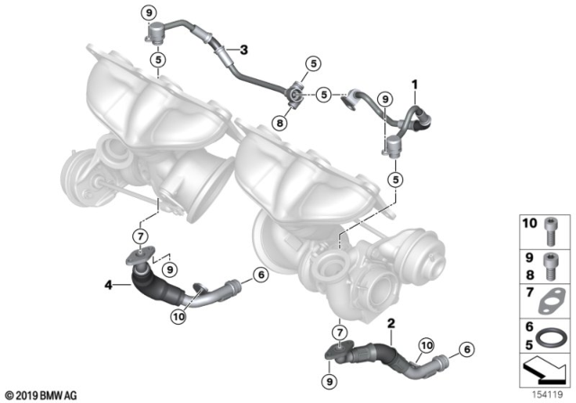 2014 BMW Z4 Oil Supply, Turbocharger Diagram