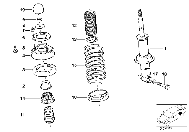 1987 BMW 735i Coil Spring Diagram for 33532226189