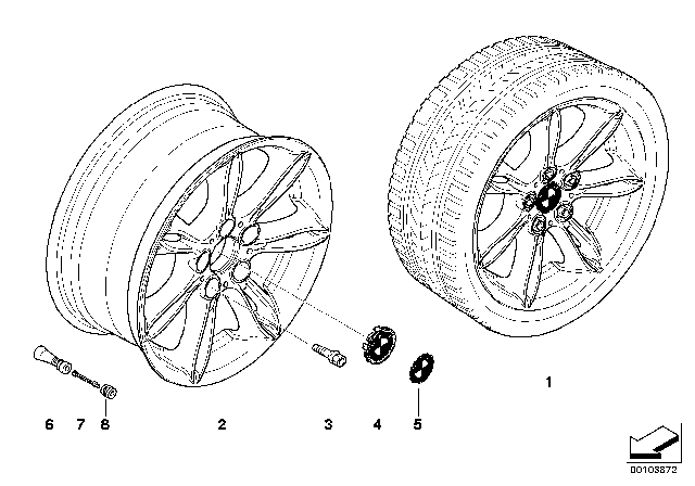 2003 BMW Z4 BMW LA Wheel, Double Spoke Diagram 1